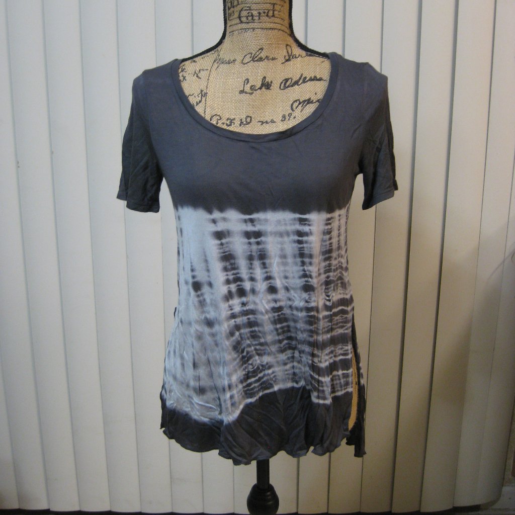 Nwt Express Gray White Tiedye Top Shirt Xs Extra Small